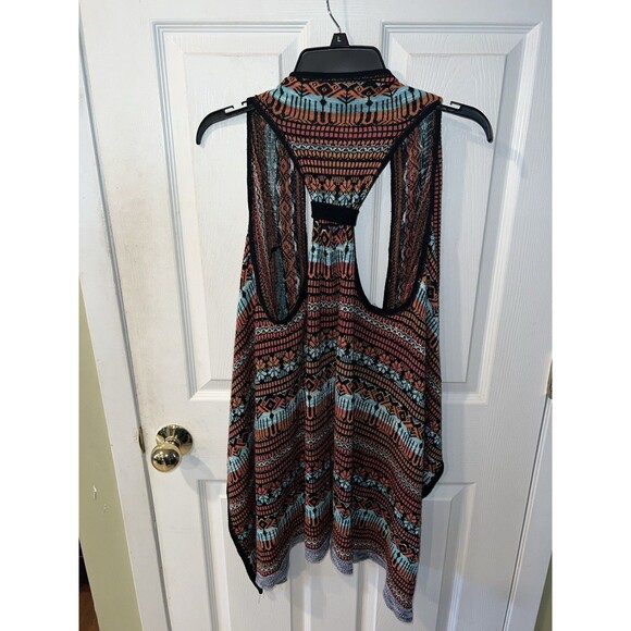 Alley & Gabby Sweater Vest XL Aztec southwest long line open lagenlook USA made - Picture 6 of 9